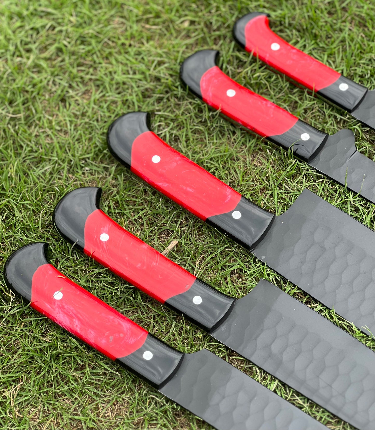 Hand Forged Black Coated 5 pcs Chef Set