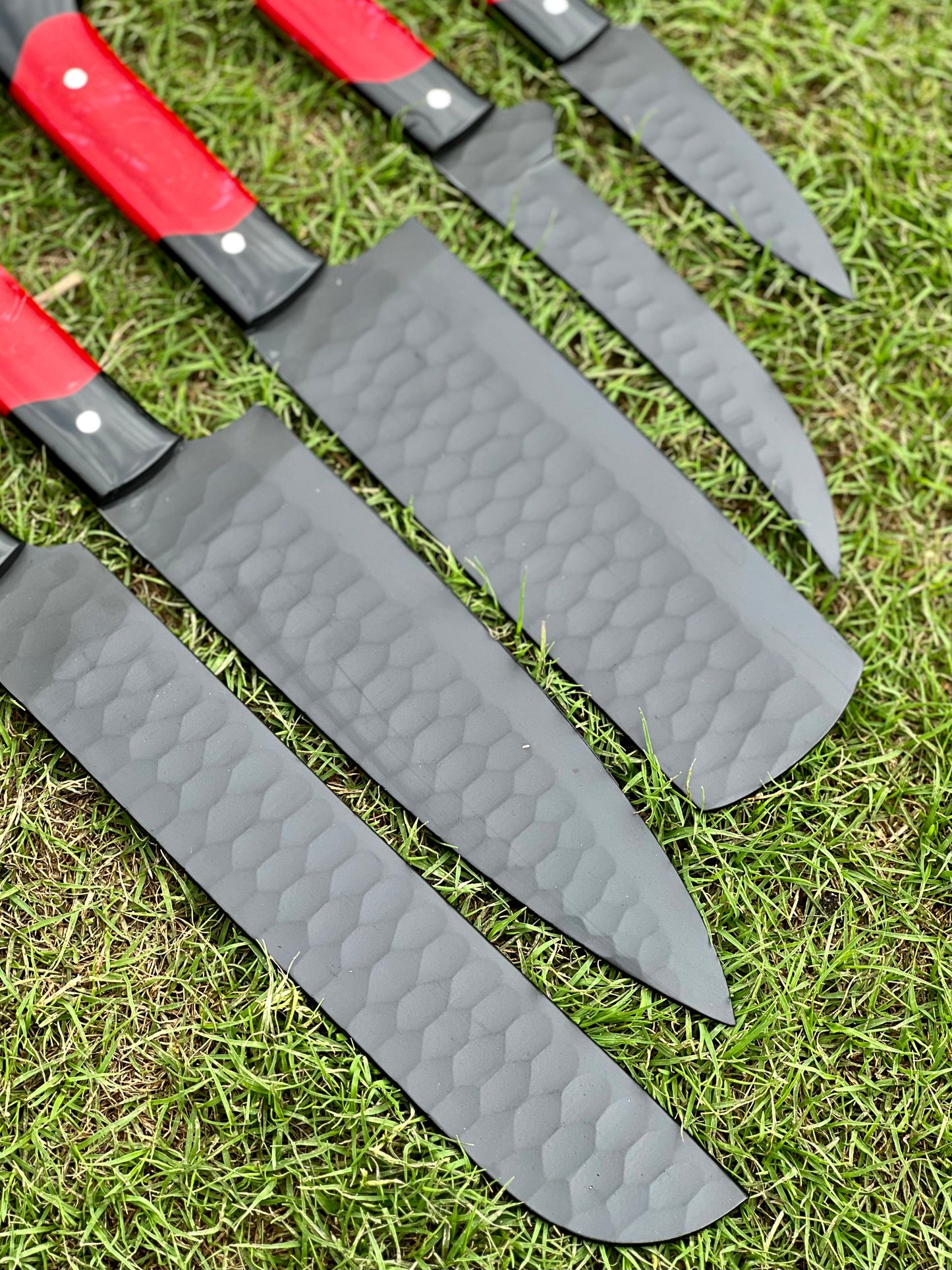 Hand Forged Black Coated 5 pcs Chef Set