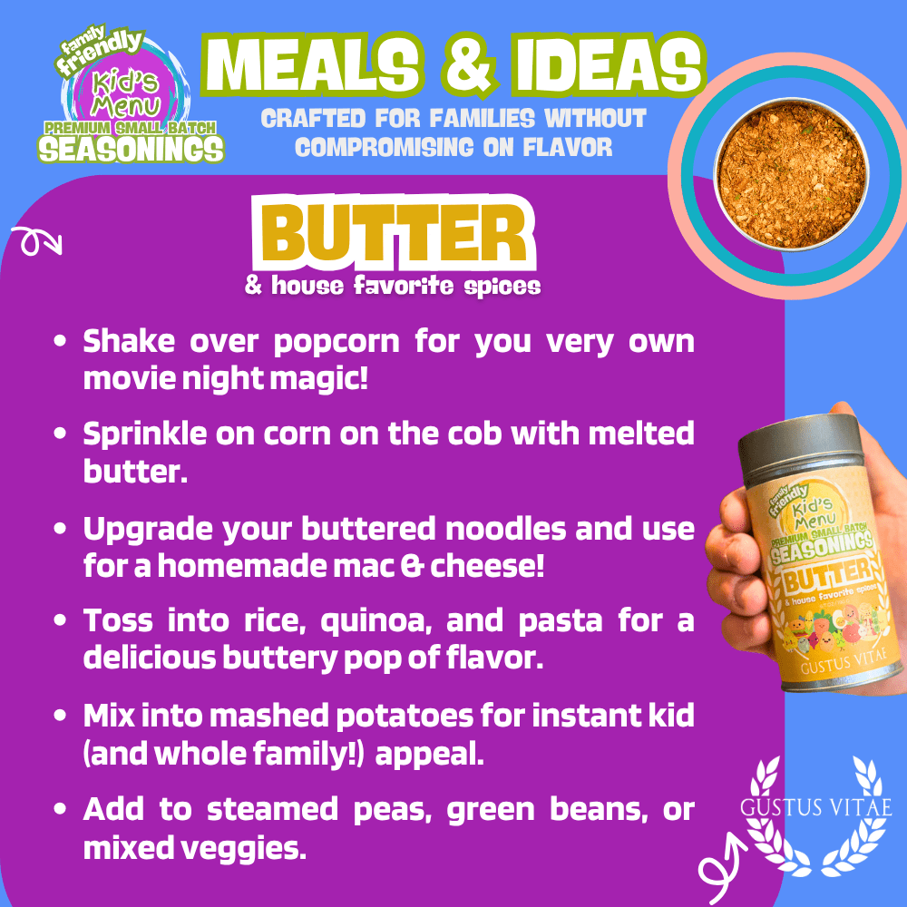 Kid’s Menu: Butter And House Favorite Spices