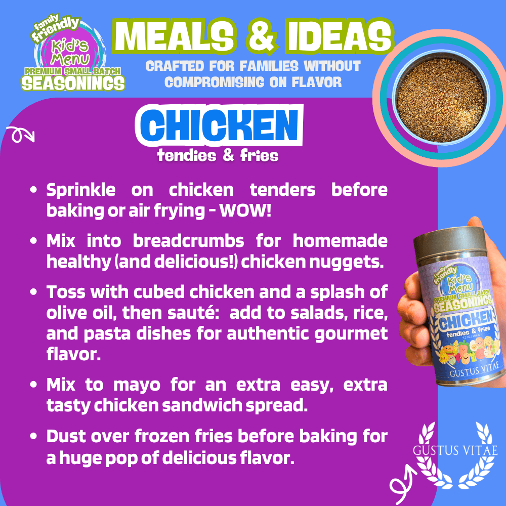 Kid’s Menu: Chicken - Tendies & Fries Gourmet Seasoning Mix
