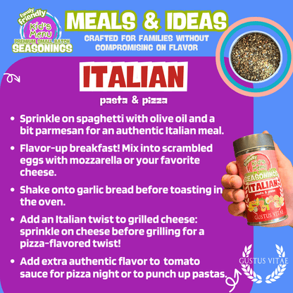 Kid’s Menu: Italian: Pasta & Pizza Seasoning