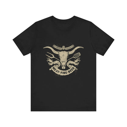 MEAT FIRE BEER BBQ T-SHIRT