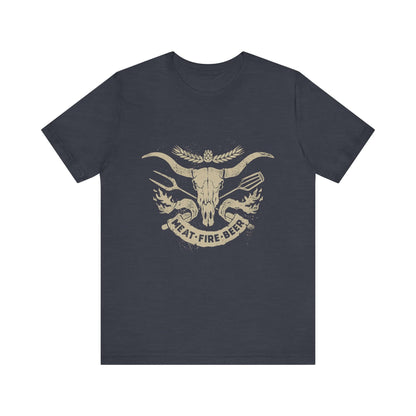 MEAT FIRE BEER BBQ T-SHIRT