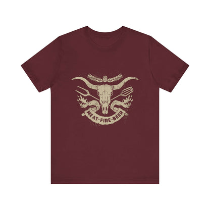 MEAT FIRE BEER BBQ T-SHIRT