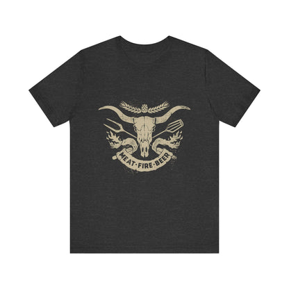 MEAT FIRE BEER BBQ T-SHIRT
