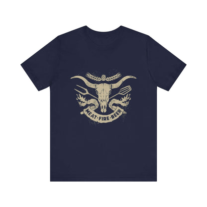 MEAT FIRE BEER BBQ T-SHIRT
