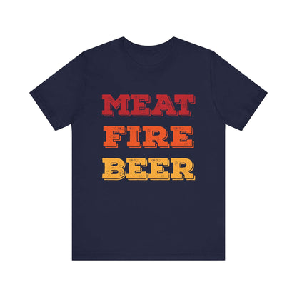 MEAT FIRE BEER BBQ T-SHIRT