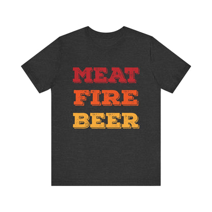 MEAT FIRE BEER BBQ T-SHIRT