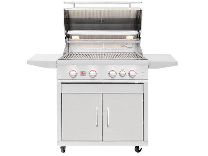 Summerset Sizzler Pro 32-inch 4-Burner Freestanding Gas Grill w/ Rear Infrared Burner