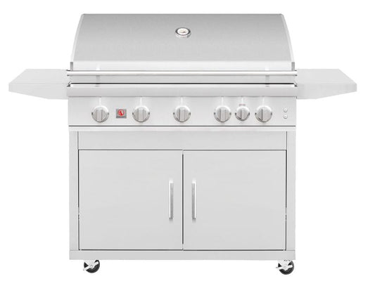 Summerset Sizzler Pro 40-Inch 5-Burner Freestanding Gas Grill With Rear Infrared Burner