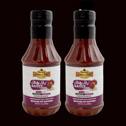 Sticky Stuff Gluten Free Natural BBQ Sauce 19 oz - Pack of 2