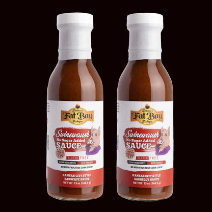 Swinewaush No Sugar Added Gluten Free Natural BBQ Sauce 13 oz - Pack of 2