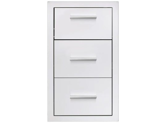 Summerset 17-Inch Stainless Steel Flush Mount Double Access Drawer With Paper Towel Holder
