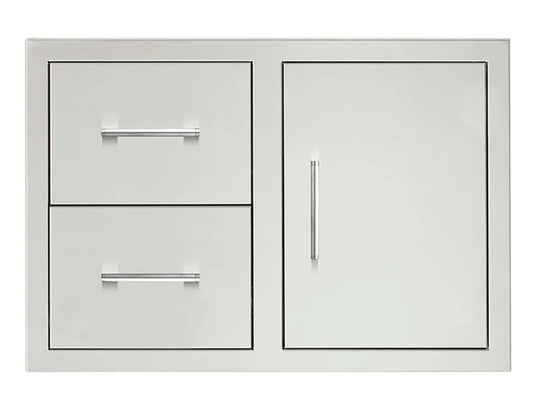 TrueFlame 33-Inch 2-Drawer & Access Door Combo Masonry Frame Return