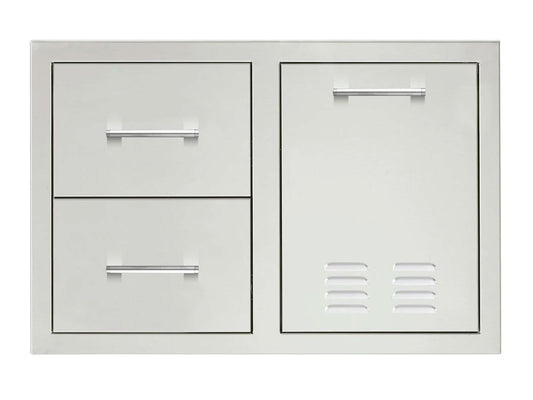 TrueFlame 33-Inch 2-Drawer & Vented Propane Tank Pullout Drawer Combo