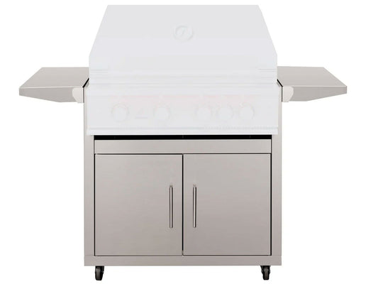 TrueFlame Deluxe Cart with 2 Fold-Down Side Shelves for 32" Grills